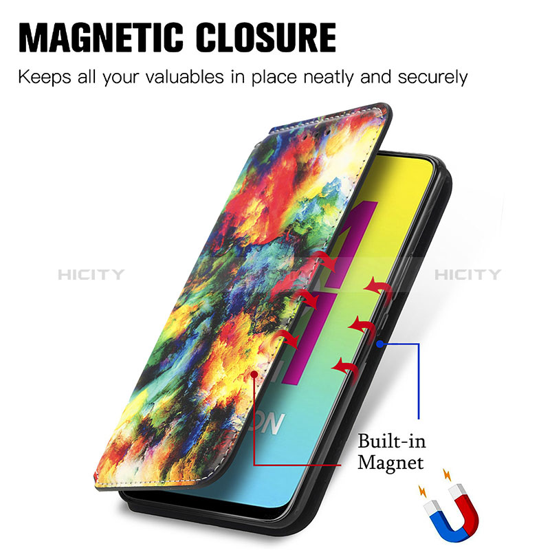 Samsung Galaxy M21用手帳型 レザーケース スタンド パターン カバー S02D サムスン 