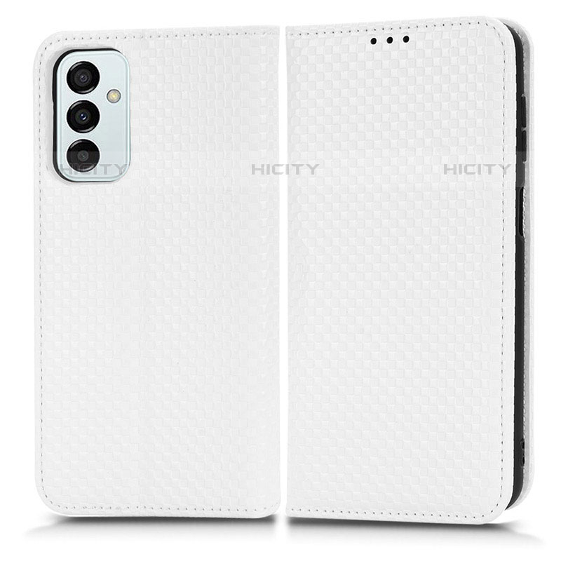 Samsung Galaxy M23 5G用手帳型 レザーケース スタンド カバー C03X サムスン ホワイト