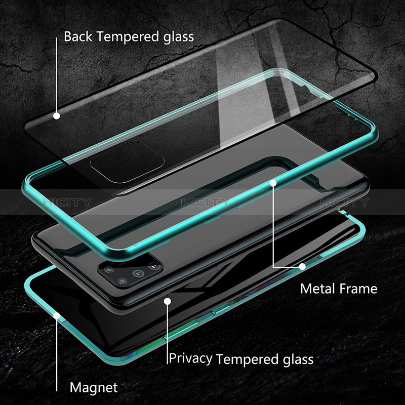 Samsung Galaxy M30s用ケース 高級感 手触り良い アルミメタル 製の金属製 360度 フルカバーバンパー 鏡面 カバー サムスン 