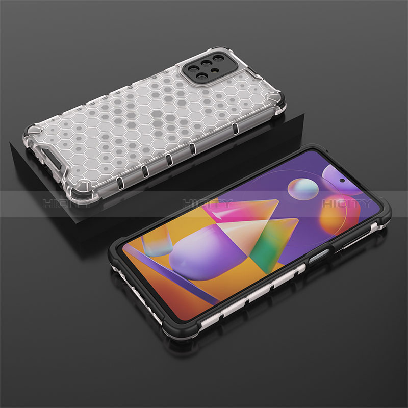 Samsung Galaxy M31s用360度 フルカバー ハイブリットバンパーケース クリア透明 プラスチック カバー AM2 サムスン 