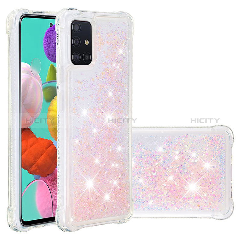 Samsung Galaxy M40S用シリコンケース ソフトタッチラバー ブリンブリン カバー S01 サムスン ピンク