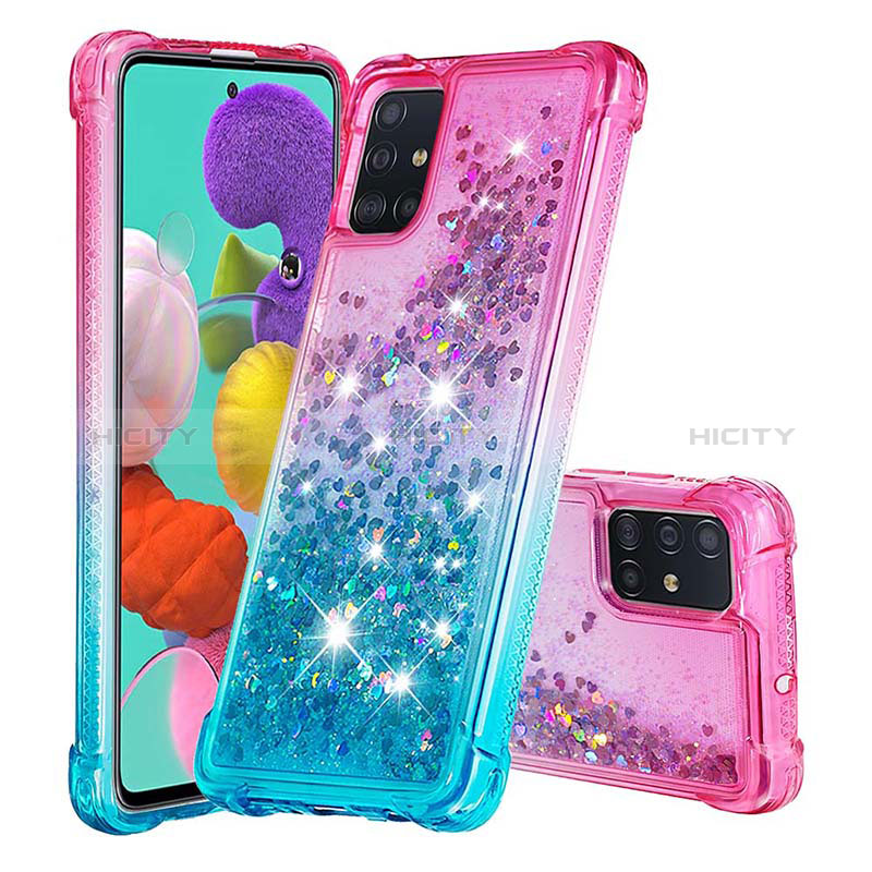 Samsung Galaxy M40S用シリコンケース ソフトタッチラバー ブリンブリン カバー S02 サムスン ピンク