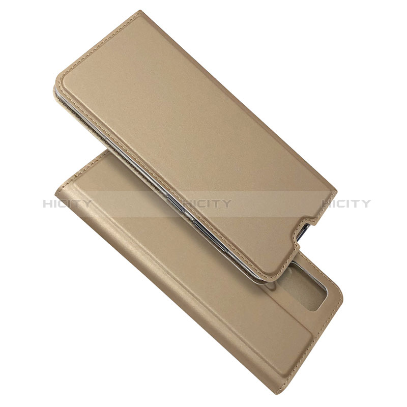 Samsung Galaxy M40S用手帳型 レザーケース スタンド カバー L05 サムスン ゴールド