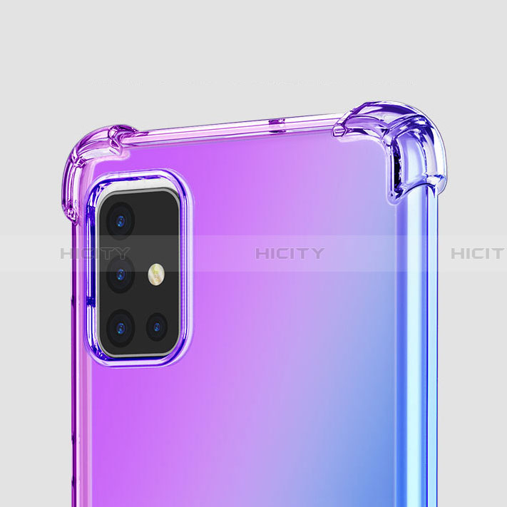 Samsung Galaxy M40S用極薄ソフトケース グラデーション 勾配色 クリア透明 サムスン 