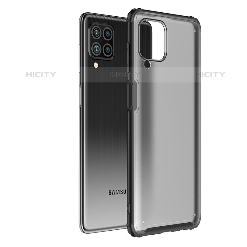 Samsung Galaxy M62 4G用ハイブリットバンパーケース クリア透明 プラスチック カバー サムスン ブラック