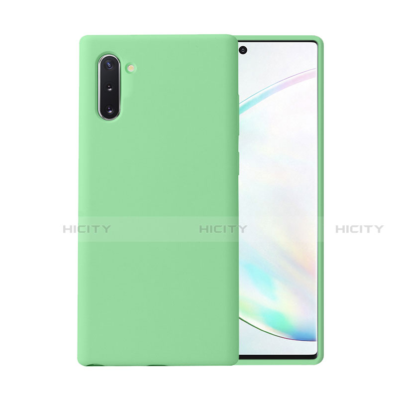 Samsung Galaxy Note 10用360度 フルカバー極薄ソフトケース シリコンケース 耐衝撃 全面保護 バンパー C02 サムスン グリーン