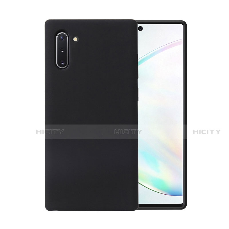 Samsung Galaxy Note 10用360度 フルカバー極薄ソフトケース シリコンケース 耐衝撃 全面保護 バンパー C02 サムスン ブラック