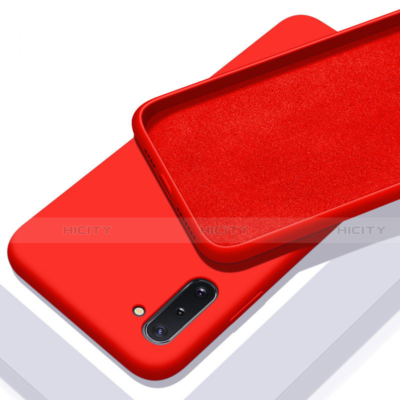 Samsung Galaxy Note 10用360度 フルカバー極薄ソフトケース シリコンケース 耐衝撃 全面保護 バンパー C01 サムスン レッド