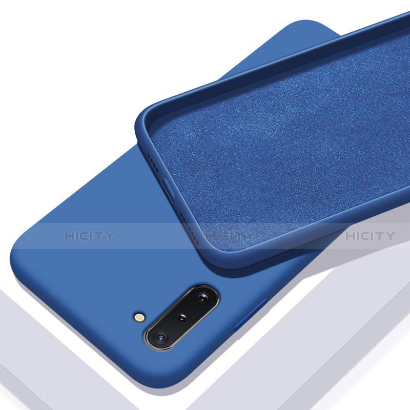 Samsung Galaxy Note 10用360度 フルカバー極薄ソフトケース シリコンケース 耐衝撃 全面保護 バンパー C01 サムスン ネイビー