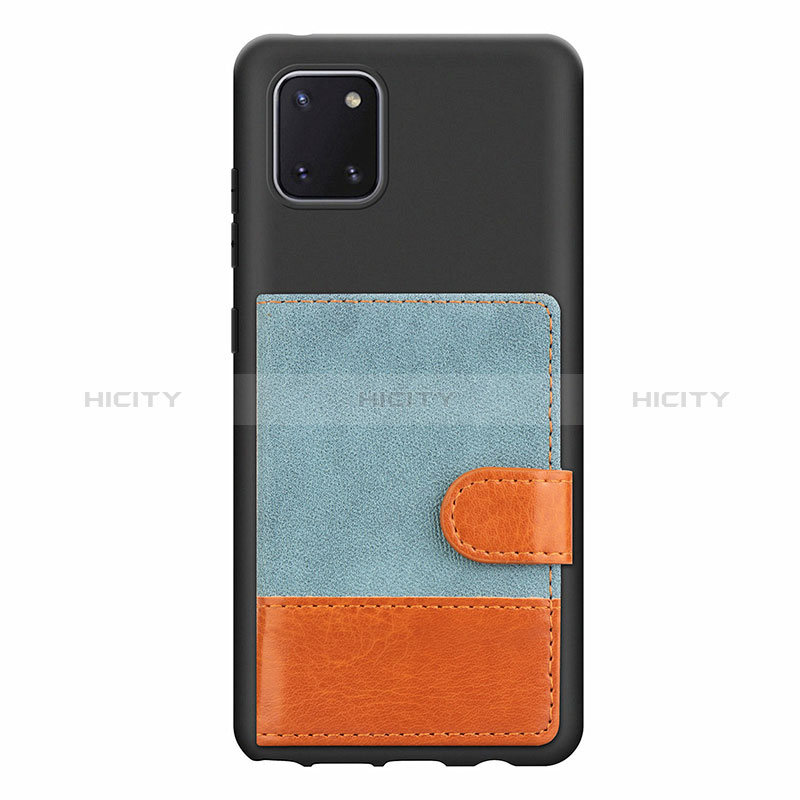 Samsung Galaxy Note 10 Lite用極薄ソフトケース シリコンケース 耐衝撃 全面保護 マグネット式 バンパー S06D サムスン ネイビー