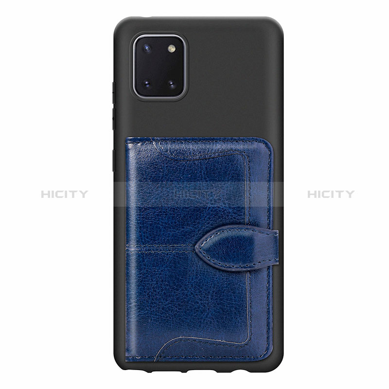 Samsung Galaxy Note 10 Lite用極薄ソフトケース シリコンケース 耐衝撃 全面保護 マグネット式 バンパー S01D サムスン ネイビー