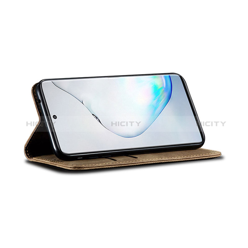 Samsung Galaxy Note 10 Lite用手帳型 布 スタンド B02S サムスン 