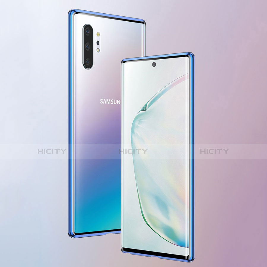 Samsung Galaxy Note 10 Plus 5G用ケース 高級感 手触り良い アルミメタル 製の金属製 360度 フルカバーバンパー 鏡面 カバー M03 サムスン 