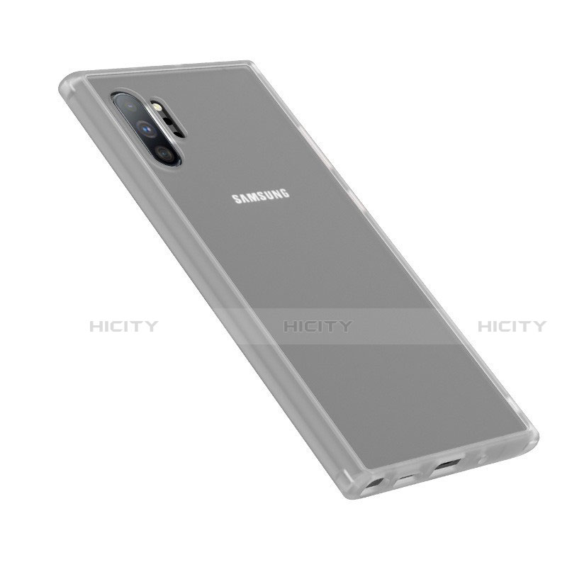 Samsung Galaxy Note 10 Plus用ハイブリットバンパーケース クリア透明 プラスチック 鏡面 カバー H02 サムスン 