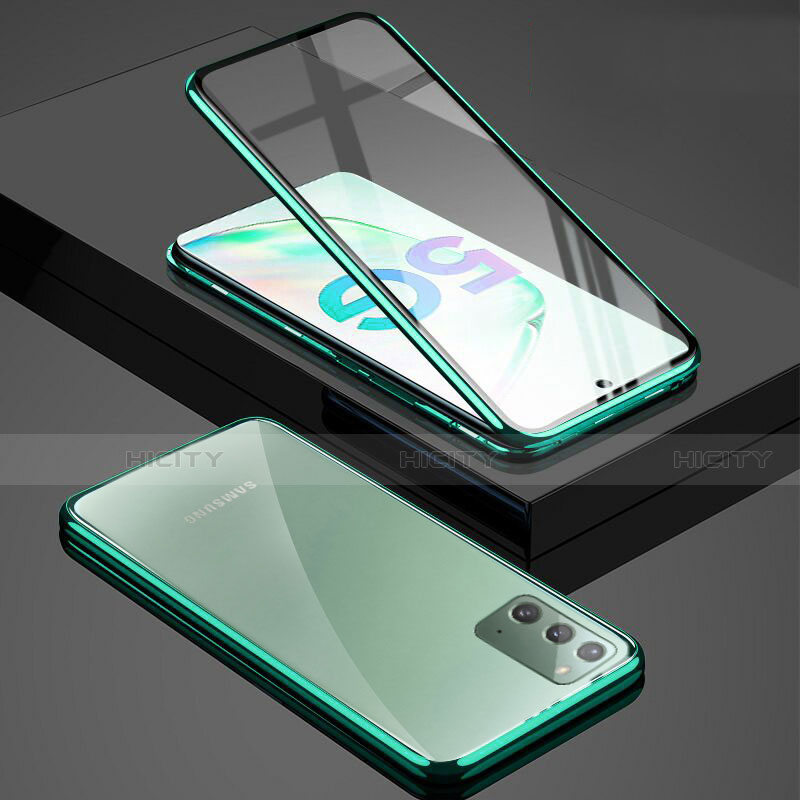 Samsung Galaxy Note 20 5G用ケース 高級感 手触り良い アルミメタル 製の金属製 360度 フルカバーバンパー 鏡面 カバー T03 サムスン 