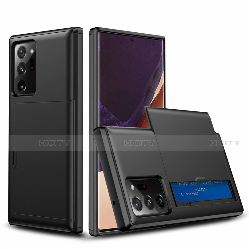 Samsung Galaxy Note 20 Ultra 5G用ハイブリットバンパーケース プラスチック 兼シリコーン カバー 前面と背面 360度 フル N01 サムスン 