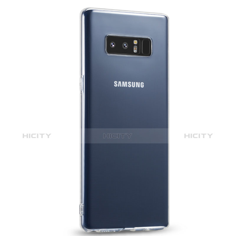 Samsung Galaxy Note 8用極薄ソフトケース シリコンケース 耐衝撃 全面保護 クリア透明 T04 サムスン クリア