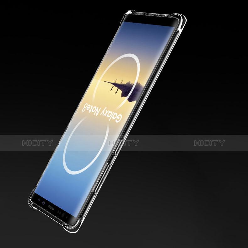 Samsung Galaxy Note 8用極薄ソフトケース シリコンケース 耐衝撃 全面保護 クリア透明 H02 サムスン クリア