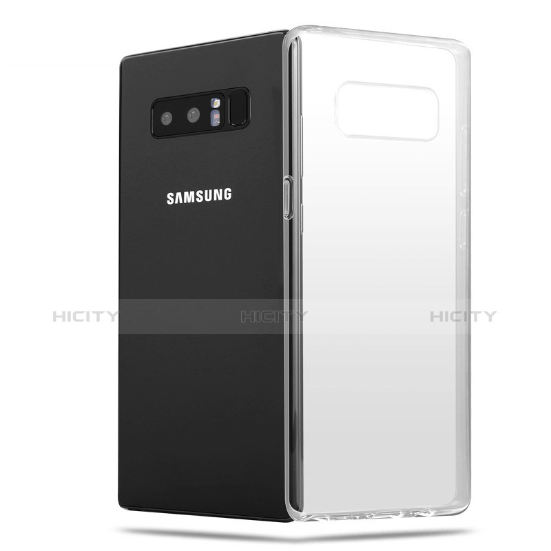 Samsung Galaxy Note 8用極薄ソフトケース シリコンケース 耐衝撃 全面保護 クリア透明 H03 サムスン クリア