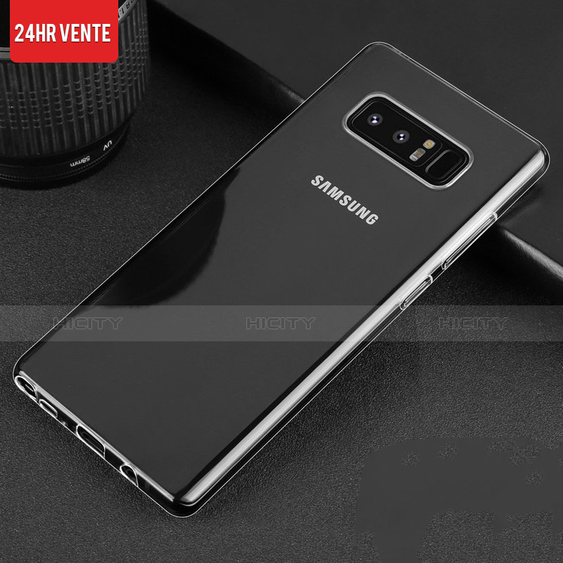 Samsung Galaxy Note 8用極薄ソフトケース シリコンケース 耐衝撃 全面保護 クリア透明 H03 サムスン クリア