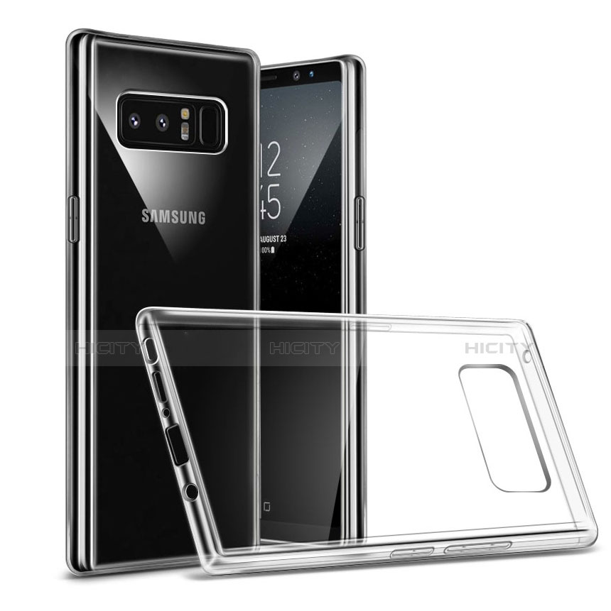 Samsung Galaxy Note 8用極薄ソフトケース シリコンケース 耐衝撃 全面保護 クリア透明 H04 サムスン クリア