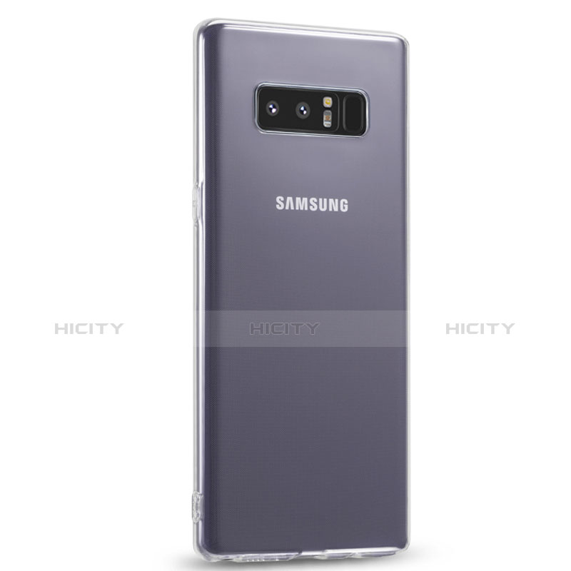 Samsung Galaxy Note 8 Duos N950F用極薄ソフトケース シリコンケース 耐衝撃 全面保護 クリア透明 R04 サムスン クリア