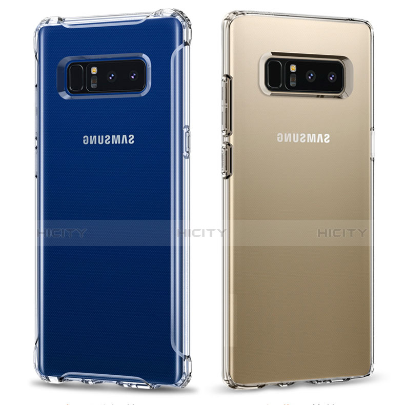 Samsung Galaxy Note 8 Duos N950F用極薄ソフトケース シリコンケース 耐衝撃 全面保護 クリア透明 T04 サムスン クリア