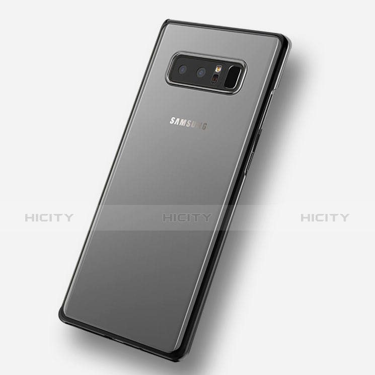 Samsung Galaxy Note 8 Duos N950F用極薄ソフトケース シリコンケース 耐衝撃 全面保護 クリア透明 T05 サムスン ブラック