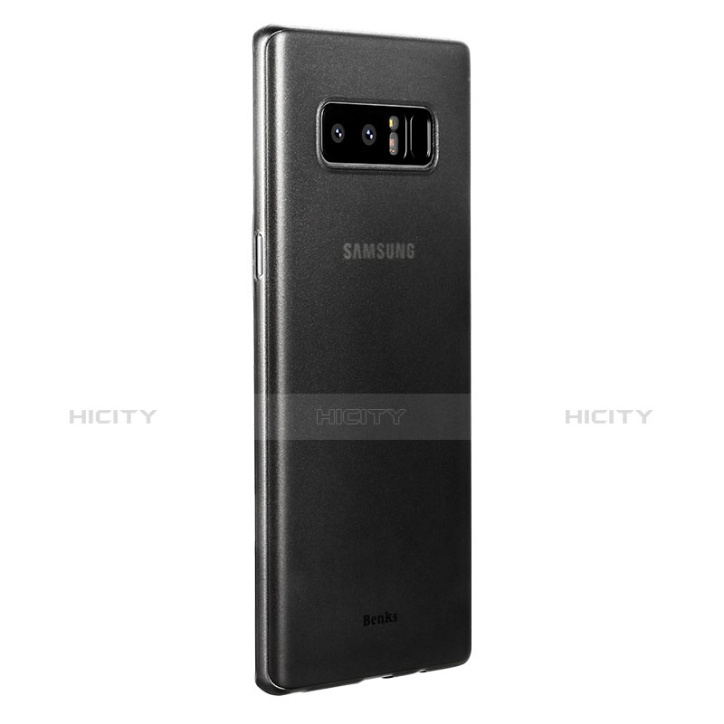 Samsung Galaxy Note 8 Duos N950F用極薄ケース クリア透明 プラスチック R05 サムスン グレー