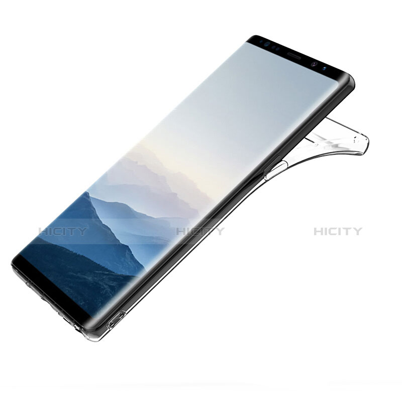 Samsung Galaxy Note 8 Duos N950F用極薄ソフトケース シリコンケース 耐衝撃 全面保護 クリア透明 T09 サムスン クリア