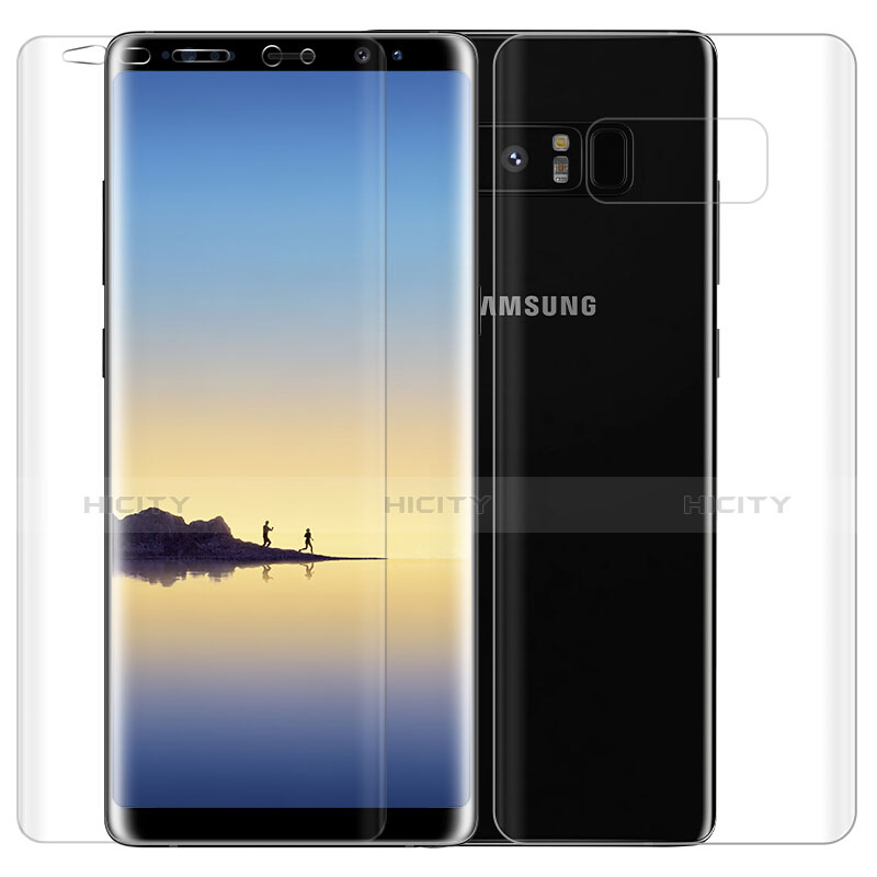 Samsung Galaxy Note 8用高光沢 液晶保護フィルム 背面保護フィルム同梱 サムスン クリア