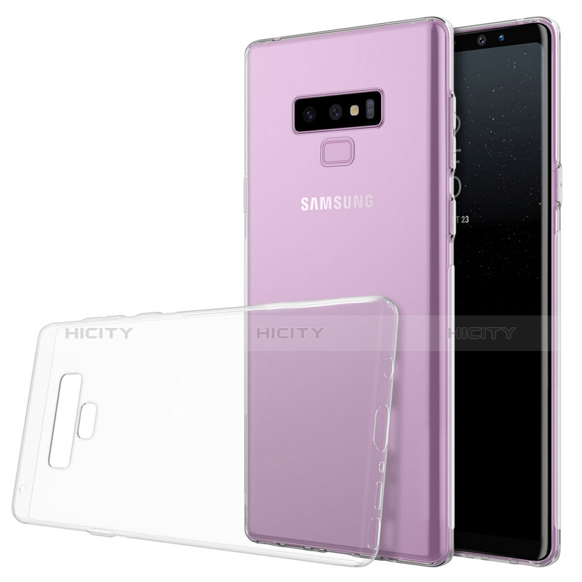 Samsung Galaxy Note 9用極薄ソフトケース シリコンケース 耐衝撃 全面保護 クリア透明 T02 サムスン クリア