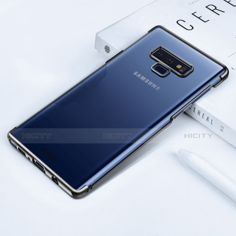 Samsung Galaxy Note 9用極薄ソフトケース シリコンケース 耐衝撃 全面保護 クリア透明 T03 サムスン ブラック