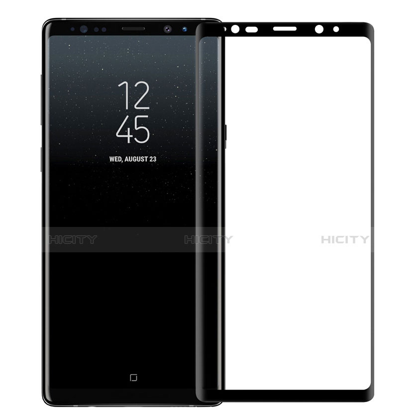 Samsung Galaxy Note 9用強化ガラス フル液晶保護フィルム F04 サムスン ブラック