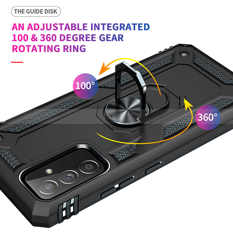 Samsung Galaxy Quantum2 5G用ハイブリットバンパーケース プラスチック アンド指輪 マグネット式 MQ3 サムスン 