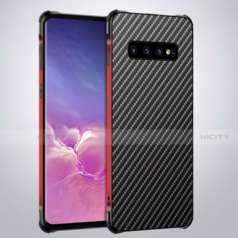 Samsung Galaxy S10 5G用ケース 高級感 手触り良い アルミメタル 製の金属製 カバー サムスン レッド