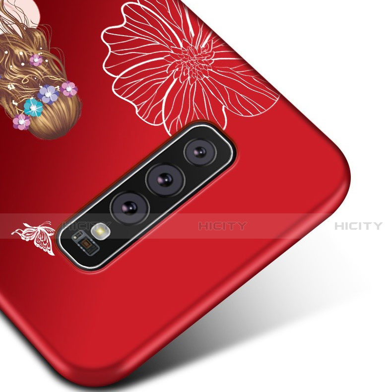 Samsung Galaxy S10 5G用シリコンケース ソフトタッチラバー バタフライ ドレスガール ドレス少女 カバー K01 サムスン 