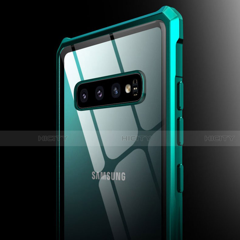 Samsung Galaxy S10 5G用ケース 高級感 手触り良い アルミメタル 製の金属製 360度 フルカバーバンパー 鏡面 カバー サムスン 