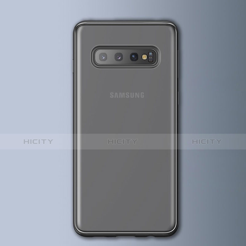 Samsung Galaxy S10用ハイブリットバンパーケース クリア透明 プラスチック サムスン ブラック