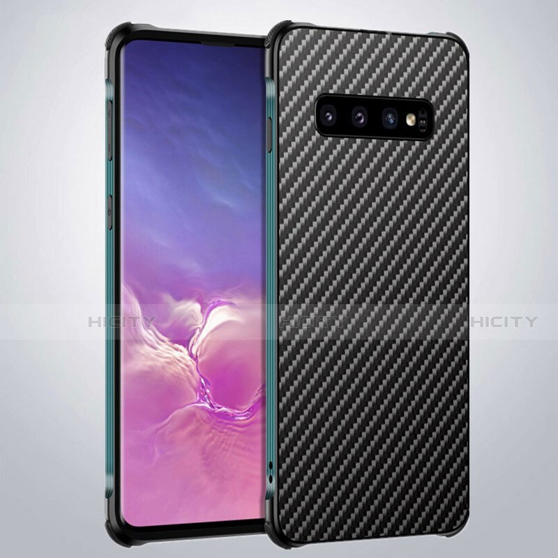 Samsung Galaxy S10用ケース 高級感 手触り良い アルミメタル 製の金属製 カバー サムスン グリーン