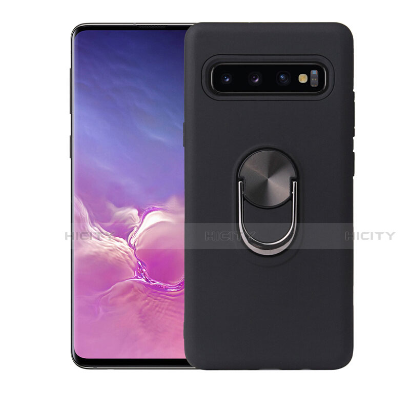 Samsung Galaxy S10用極薄ソフトケース シリコンケース 耐衝撃 全面保護 アンド指輪 マグネット式 バンパー T07 サムスン 