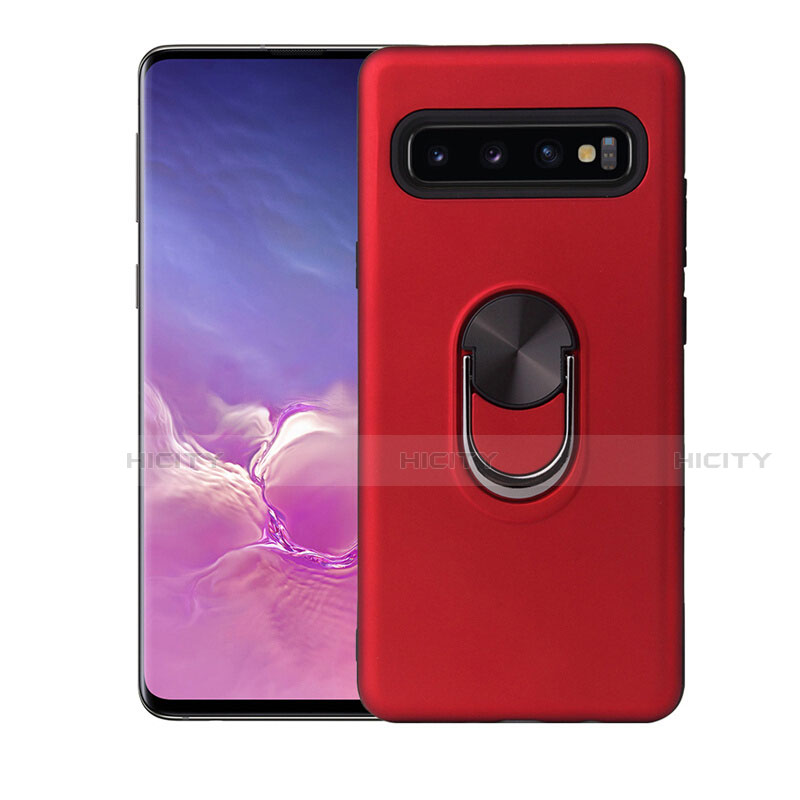 Samsung Galaxy S10用極薄ソフトケース シリコンケース 耐衝撃 全面保護 アンド指輪 マグネット式 バンパー T07 サムスン 