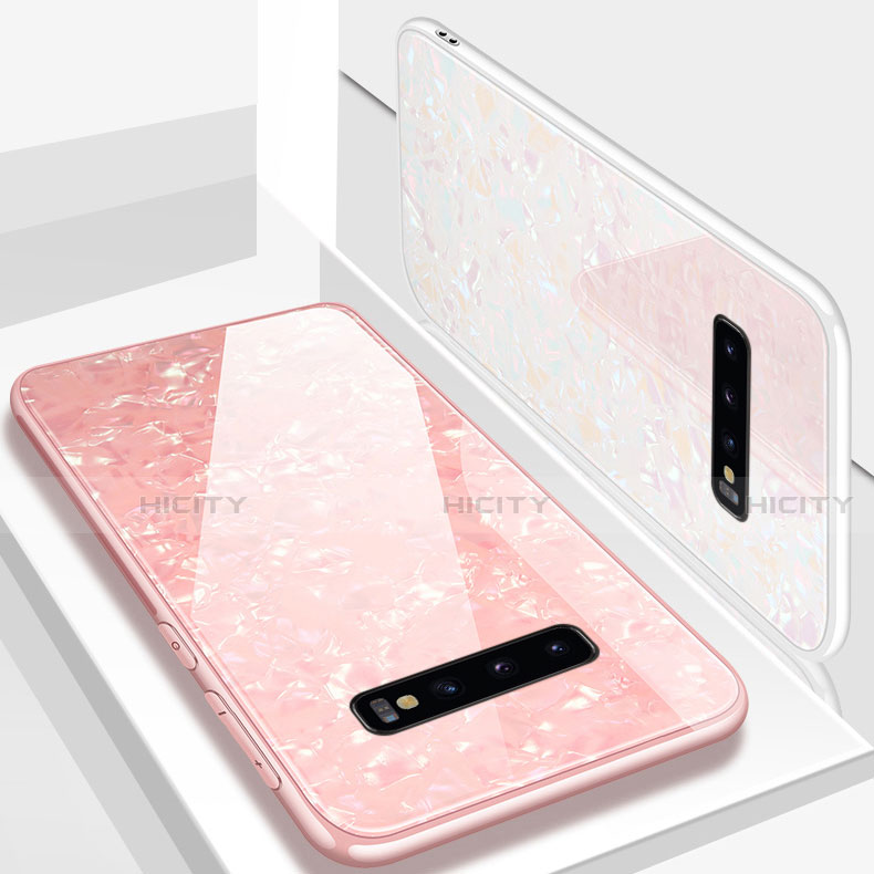 Samsung Galaxy S10用ハイブリットバンパーケース プラスチック 鏡面 カバー U01 サムスン 