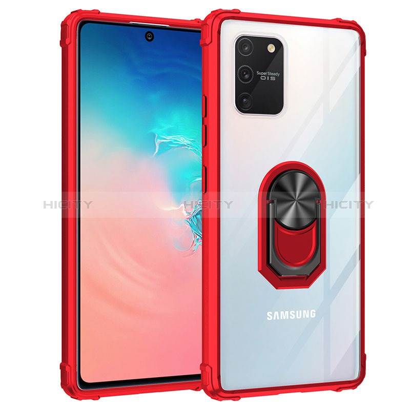 Samsung Galaxy S10 Lite用ハイブリットバンパーケース プラスチック アンド指輪 マグネット式 MQ2 サムスン レッド