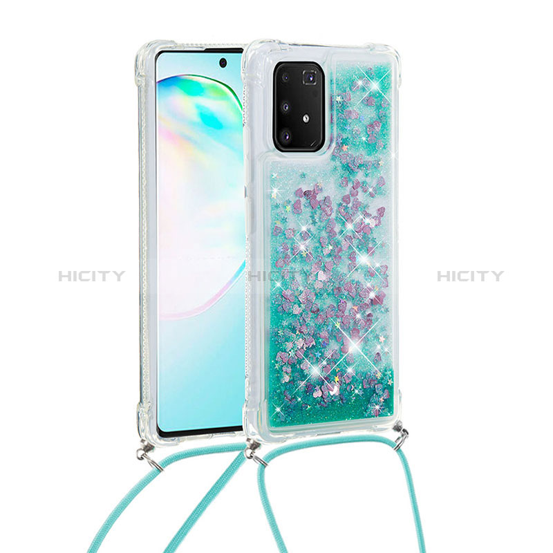 Samsung Galaxy S10 Lite用シリコンケース ソフトタッチラバー ブリンブリン カバー 携帯ストラップ S03 サムスン 