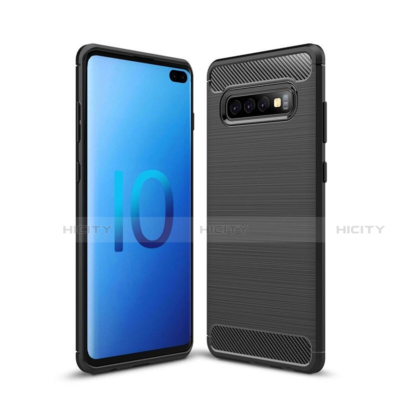 Samsung Galaxy S10 Plus用シリコンケース ソフトタッチラバー ライン カバー C01 サムスン 