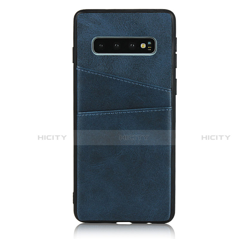 Samsung Galaxy S10 Plus用ケース 高級感 手触り良いレザー柄 R06 サムスン 