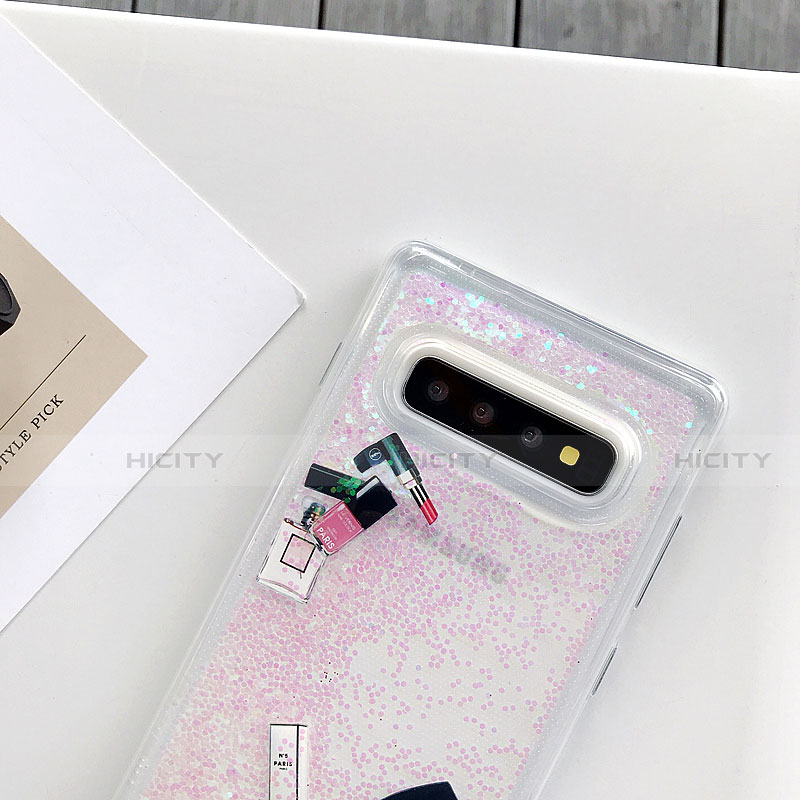 Samsung Galaxy S10 Plus用シリコンケース ソフトタッチラバー 花 カバー K01 サムスン 