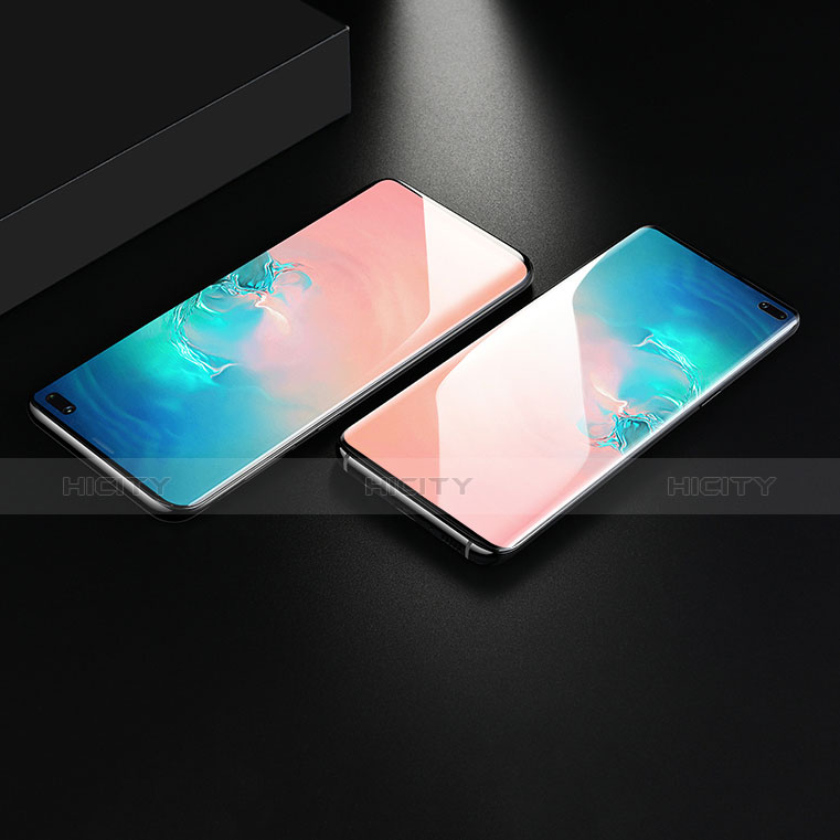 Samsung Galaxy S10 Plus用強化ガラス フル液晶保護フィルム サムスン ブラック