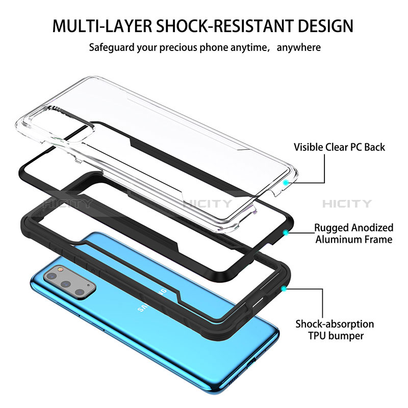 Samsung Galaxy S20 5G用ケース 高級感 手触り良い アルミメタル 製の金属製 兼シリコン カバー RJ1 サムスン 